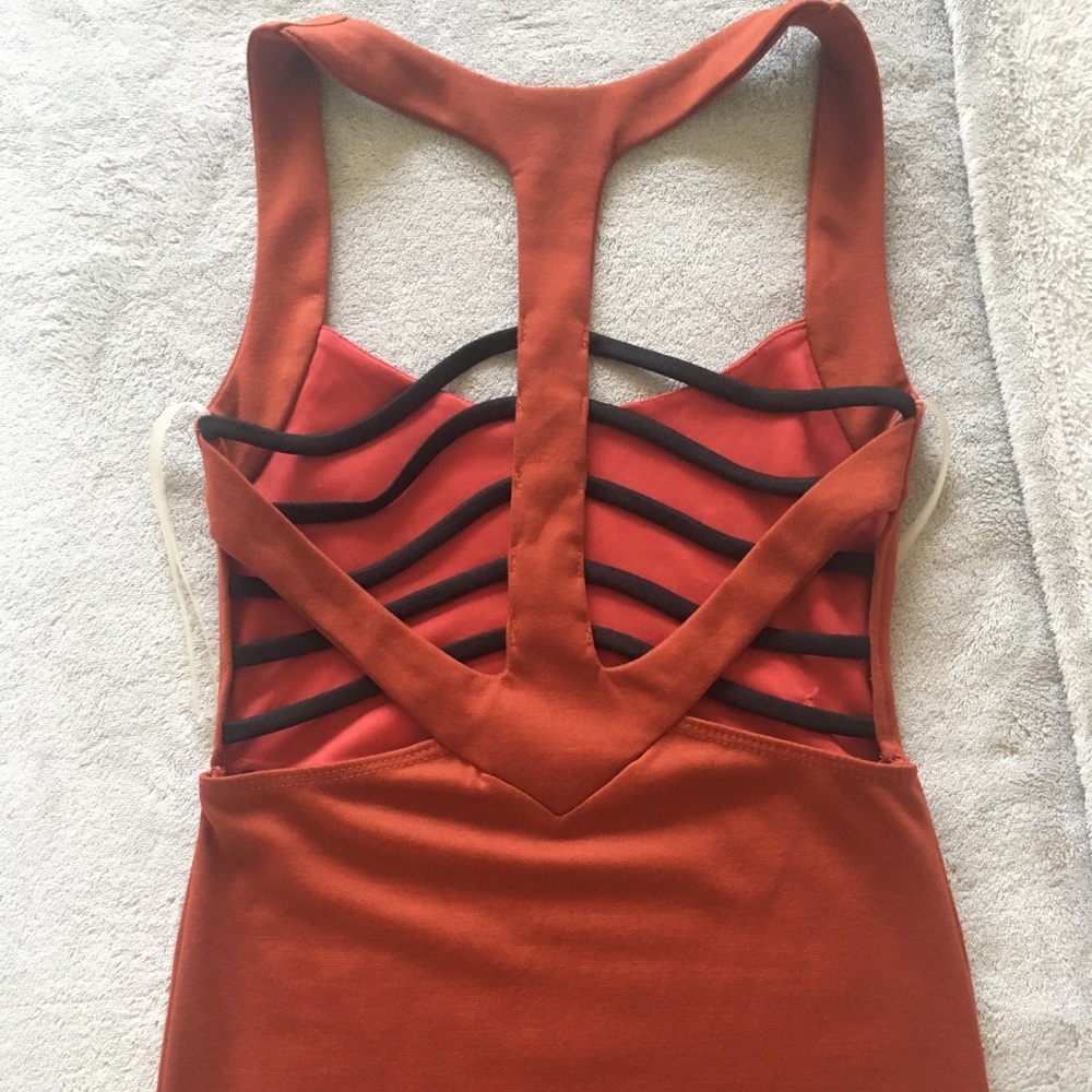 (2 for $20) Very Sexy Burnt Orange Dress- NWOT - Picture 3 of 5